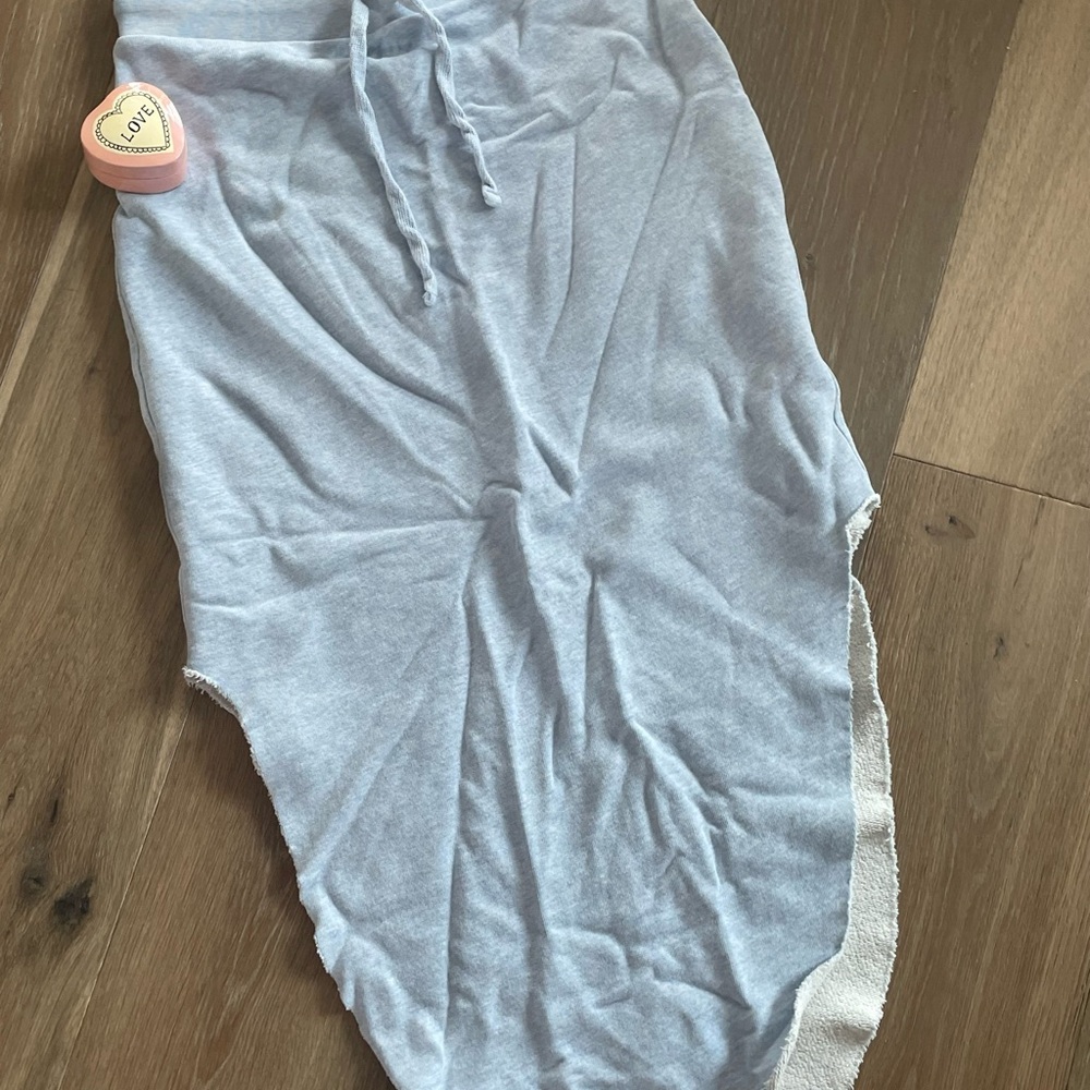 Frank & Eileen Light Blue/Gray Donegal Drawstring Skirt